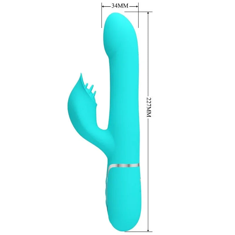 PRETTY LOVE - VIBRADOR RABBIT PERLAS VERDE AGUA - Nuvica