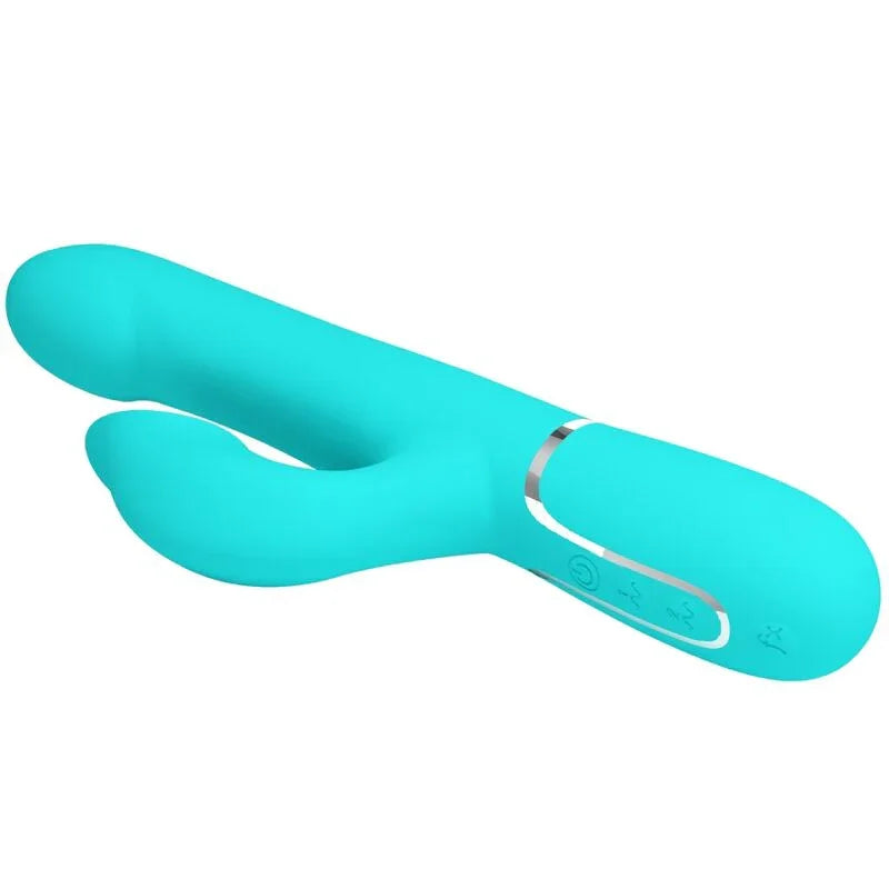PRETTY LOVE - VIBRADOR RABBIT PERLAS VERDE AGUA - Nuvica