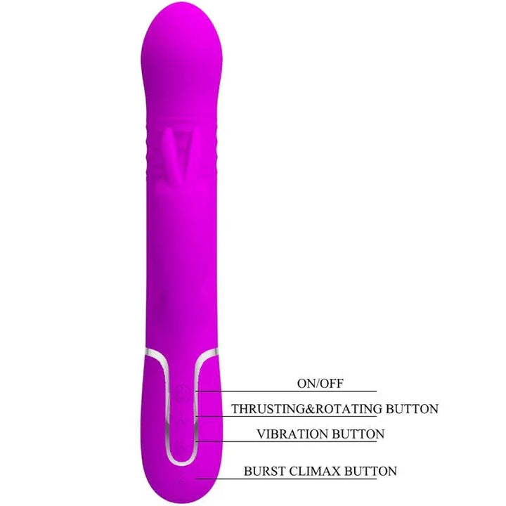 PRETTY LOVE - VIBRADOR COALE RABBIT PERLAS VIOLETA - Nuvica