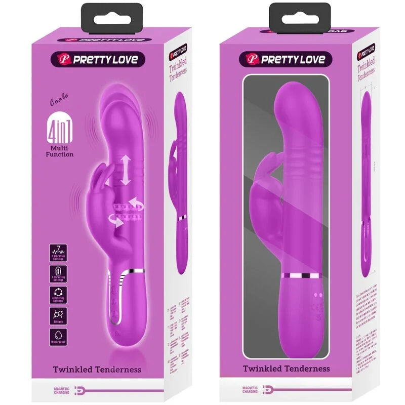PRETTY LOVE - VIBRADOR COALE RABBIT PERLAS VIOLETA - Nuvica