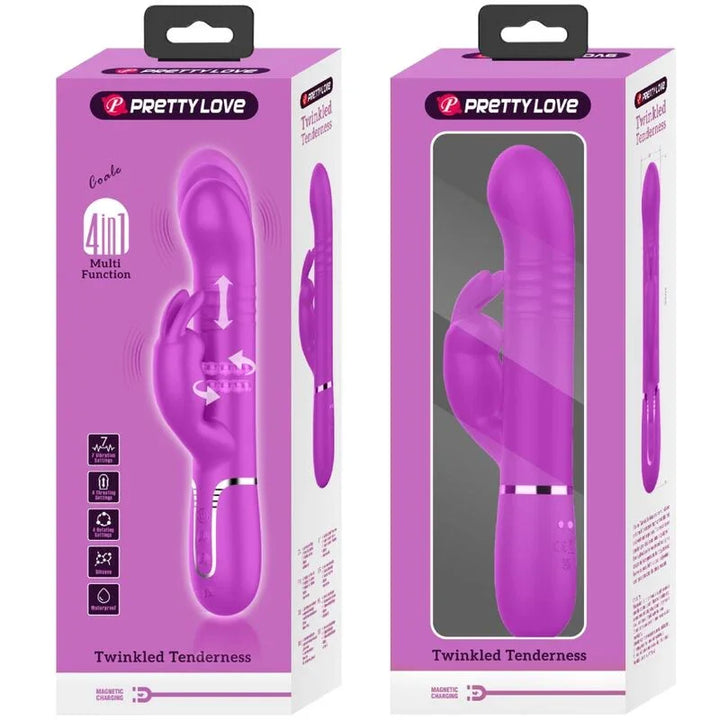 PRETTY LOVE - VIBRADOR COALE RABBIT PERLAS VIOLETA - Nuvica
