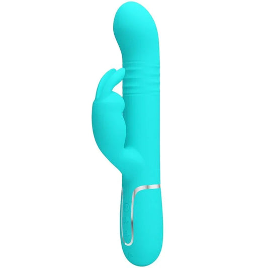 PRETTY LOVE - VIBRADOR COALE RABBIT PERLAS VERDE AGUA - Nuvica