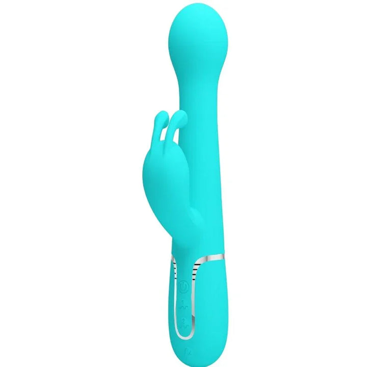 PRETTY LOVE - DEJON VIBRADOR RABBIT 3 EN 1 MULTIFUNCIÓN VERDE AGUA - Nuvica