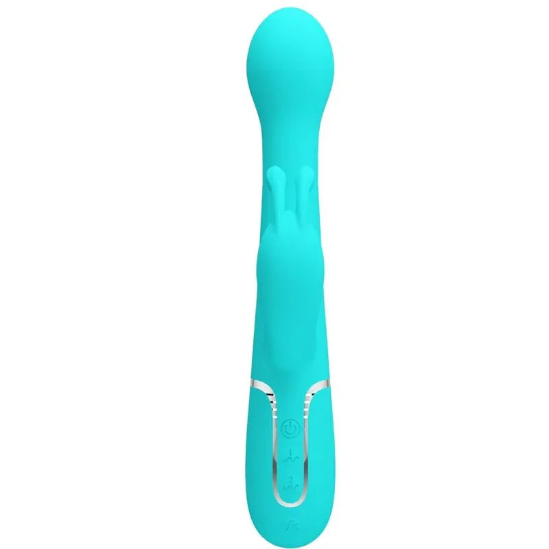 PRETTY LOVE - DEJON VIBRADOR RABBIT 3 EN 1 MULTIFUNCIÓN VERDE AGUA - Nuvica