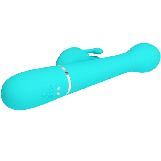 PRETTY LOVE - DEJON VIBRADOR RABBIT 3 EN 1 MULTIFUNCIÓN VERDE AGUA - Nuvica