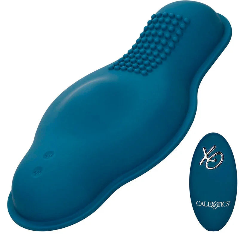 CALEXOTICS - RIDER MASAJEADOR DOBLE MOTOR CONTROL REMOTO AZUL - Nuvica