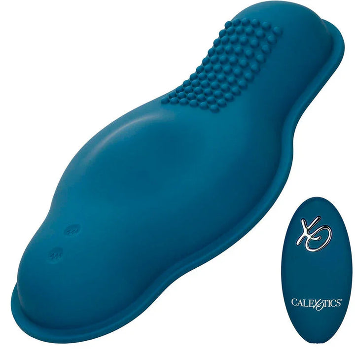 CALEXOTICS - RIDER MASAJEADOR DOBLE MOTOR CONTROL REMOTO AZUL - Nuvica