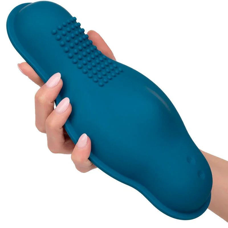 CALEXOTICS - RIDER MASAJEADOR DOBLE MOTOR CONTROL REMOTO AZUL - Nuvica