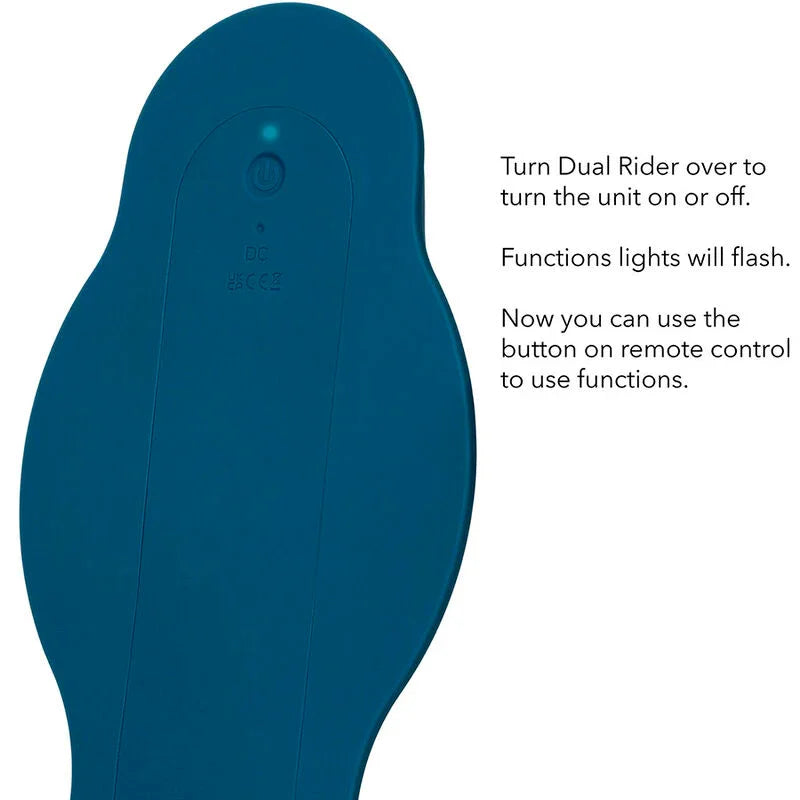 CALEXOTICS - RIDER MASAJEADOR DOBLE MOTOR CONTROL REMOTO AZUL - Nuvica