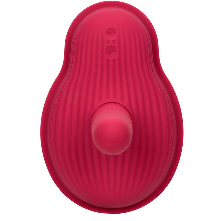 CALEXOTICS - RIDER MASAJEADOR DOBLE MOTOR CONTROL REMOTO ROJO - Nuvica