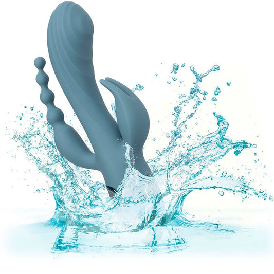 CALEXOTICS - VIBRADOR TRIPLE ÉXTASIS GRIS - Nuvica