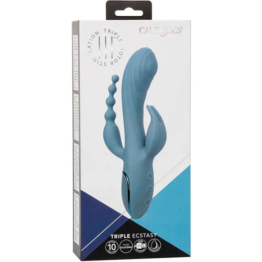 CALEXOTICS - VIBRADOR TRIPLE ÉXTASIS GRIS - Nuvica