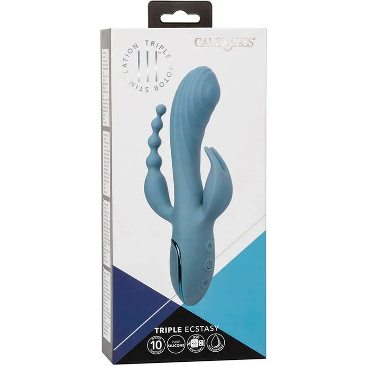 CALEXOTICS - VIBRADOR TRIPLE ÉXTASIS GRIS - Nuvica