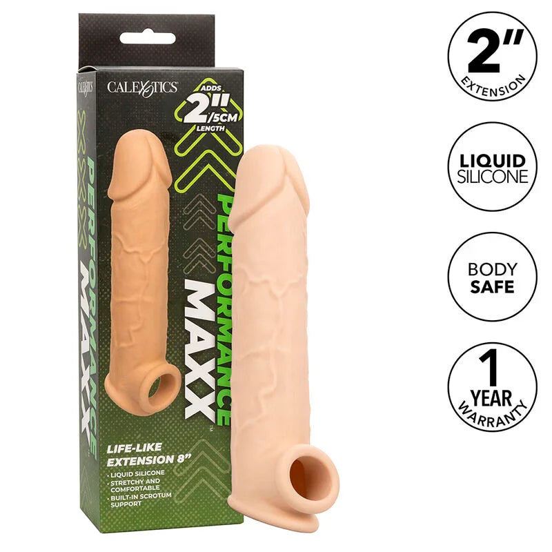 CALEXOTICS - PERFORMANCE MAXX EXTENSIÓN REALISTA 8 PIEL CLARO - Nuvica