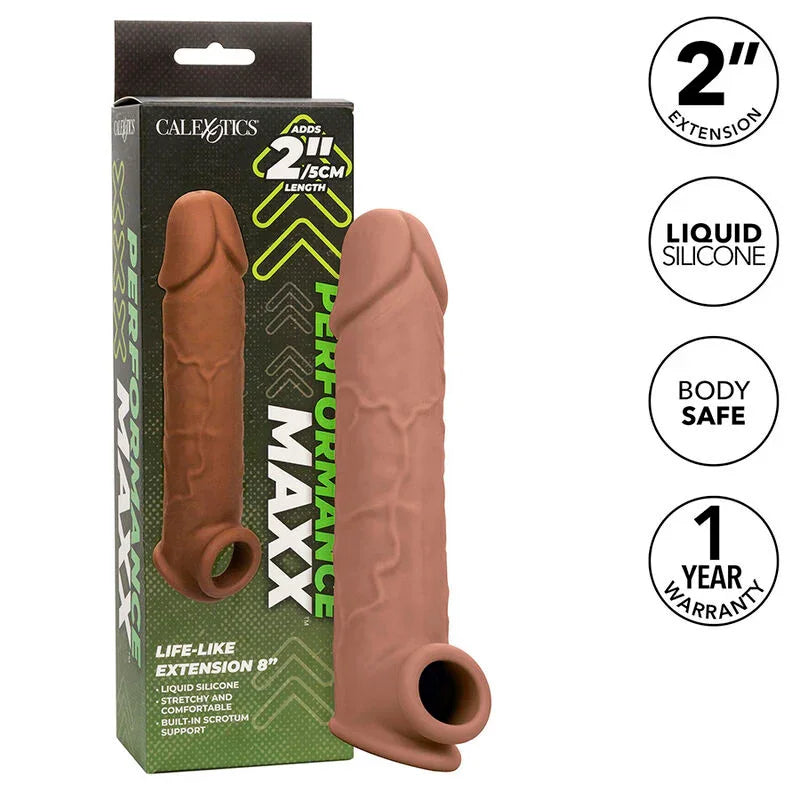 CALEXOTICS - PERFORMANCE MAXX EXTENSIÓN REALISTA 8 PIEL MORENO - Nuvica