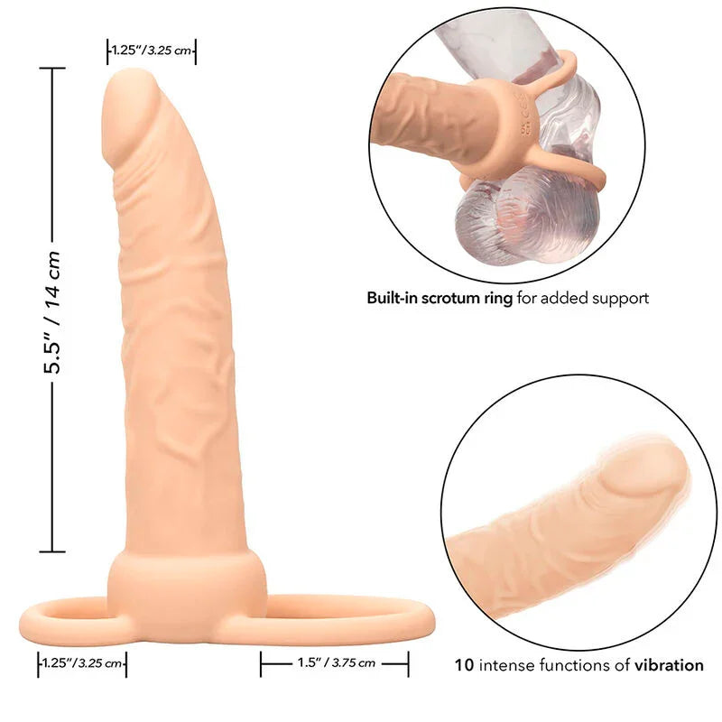 CALEXOTICS - PERFORMANCE MAXX DOBLE PENETRADOR RECARGABLE PIEL CLARO - Nuvica