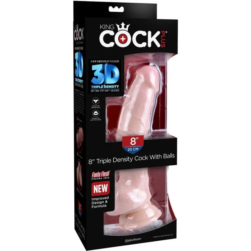 KING COCK - DILDO TRIPLE DENSIDAD 18.4 CM - Nuvica