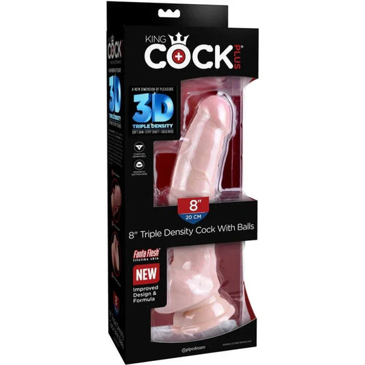 KING COCK - DILDO TRIPLE DENSIDAD 18.4 CM - Nuvica
