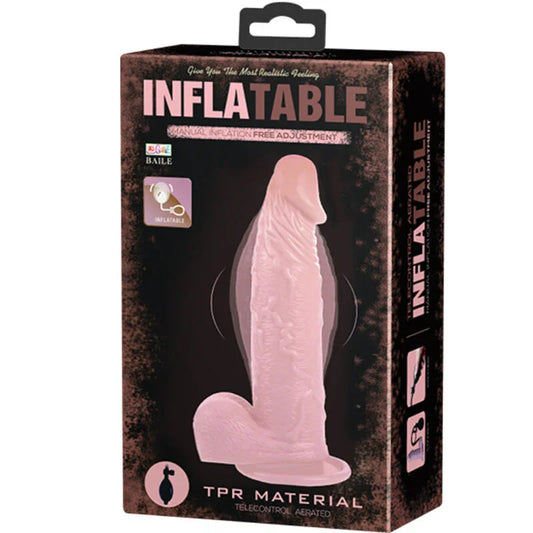 BAILE - INFLATABLE DILDO HINCHABLE REALÍSTICO CON VENTOSA 15 CM - Nuvica