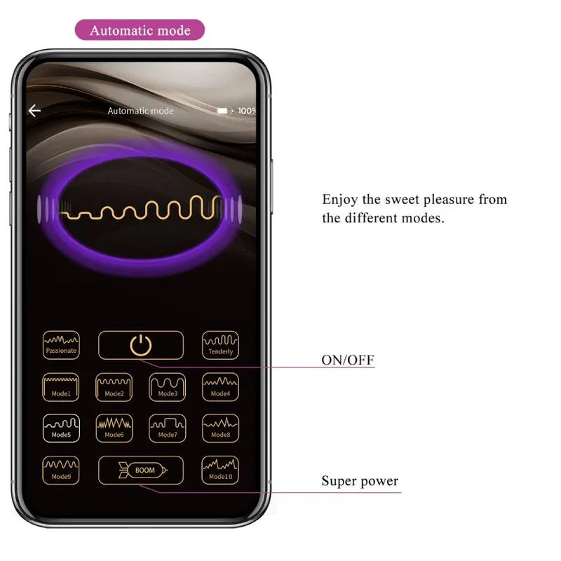 PRETTY LOVE - NYMPH HUEVO VIBRADOR CONTROLADO POR APP LILA - Nuvica