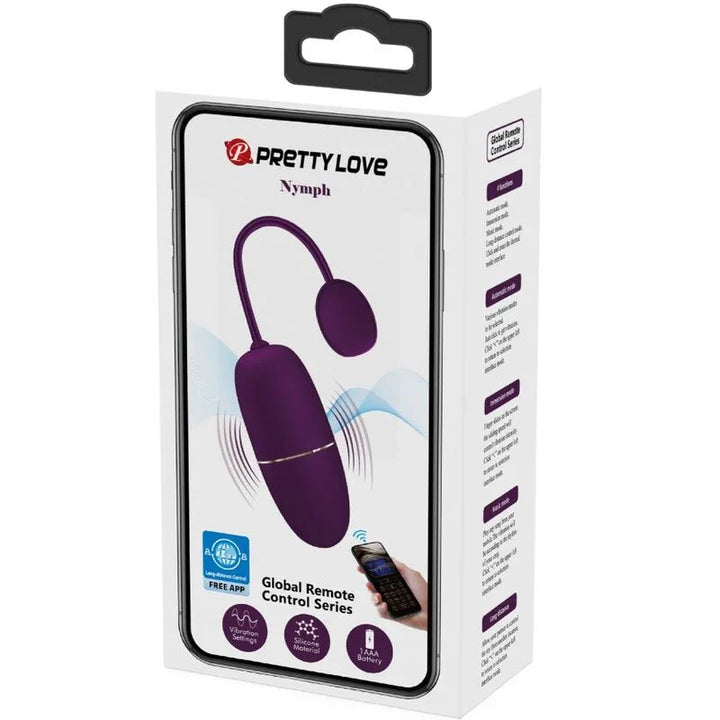 PRETTY LOVE - NYMPH HUEVO VIBRADOR CONTROLADO POR APP LILA - Nuvica