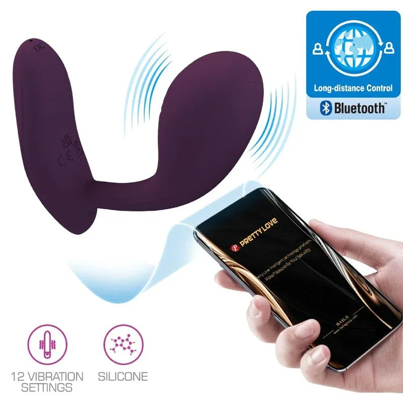 PRETTY LOVE - BAIRD G-SPOT 12 VIBRACIONES RECARGABLE LILA APP - Nuvica