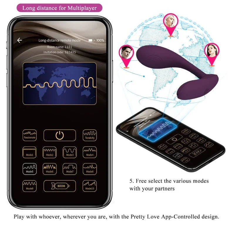 PRETTY LOVE - BAIRD G-SPOT 12 VIBRACIONES RECARGABLE LILA APP - Nuvica