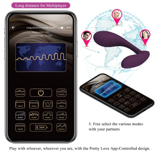 PRETTY LOVE - BAIRD G-SPOT 12 VIBRACIONES RECARGABLE LILA APP - Nuvica