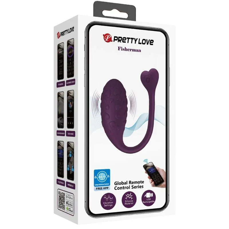 PRETTY LOVE - FISHERMAN HUEVO VIBRADOR LILA CONTROLADO POR APP - Nuvica