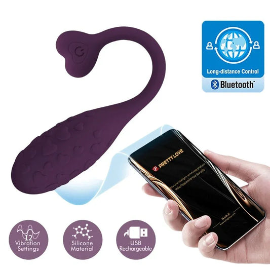 PRETTY LOVE - FISHERMAN HUEVO VIBRADOR LILA CONTROLADO POR APP - Nuvica