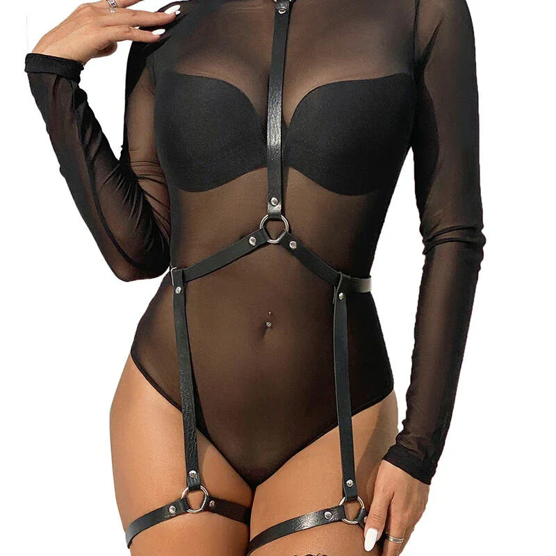 SUBBLIME - ARNÉS DE CUERPO CUERO NEGRO TALLA ÚNICA - Nuvica