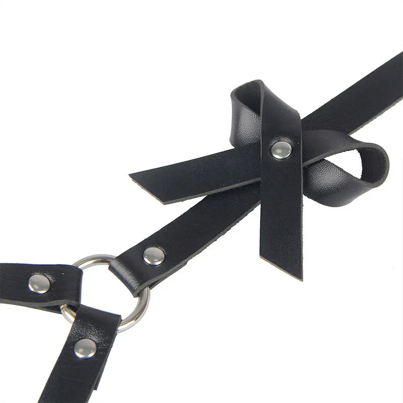 SUBBLIME - ARNÉS CINTURA Y PIERNAS CUERO NEGRO TALLA ÚNICA - Nuvica