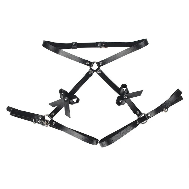 SUBBLIME - ARNÉS CINTURA Y PIERNAS CUERO NEGRO TALLA ÚNICA - Nuvica