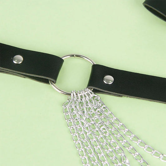 SUBBLIME - CINTURÓN DE CADENAS CUERO NEGRO TALLA ÚNICA - Nuvica