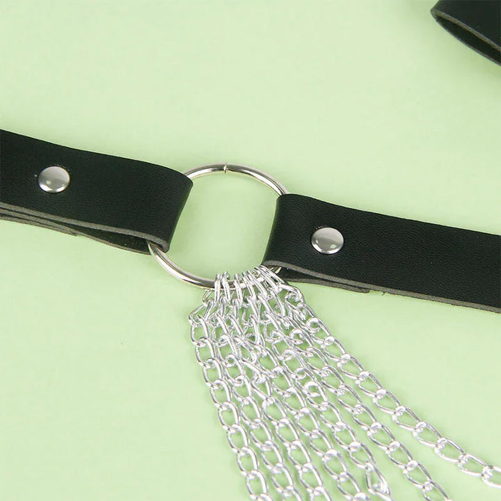 SUBBLIME - CINTURÓN DE CADENAS CUERO NEGRO TALLA ÚNICA - Nuvica