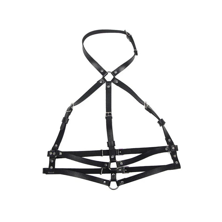 SUBBLIME - ARNÉS DE PECHO ANILLAS DE CUERO NEGRO TALLA ÚNICA - Nuvica