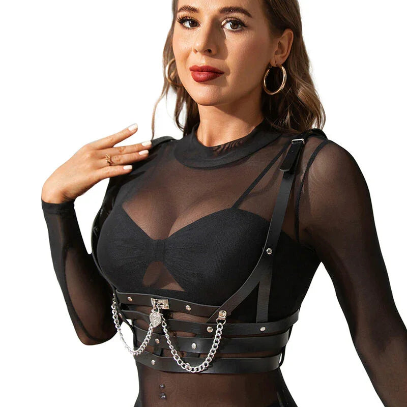 SUBBLIME - ARNÉS FORMA CORSET DETALLE CADENAS TALLA ÚNICA - Nuvica