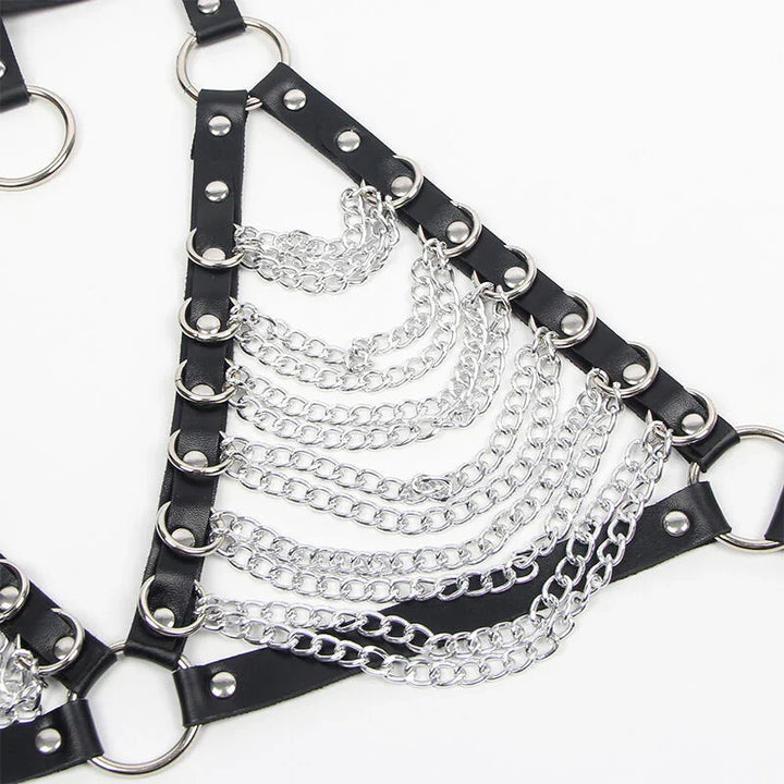SUBBLIME - ARNÉS SUJETADOR Y COLLAR CON CADENAS TALLA ÚNICA - Nuvica
