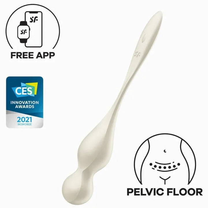 SATISFYER - LOVE BIRDS BOLAS KEGEL VIBRADORAS BLANCO - Nuvica