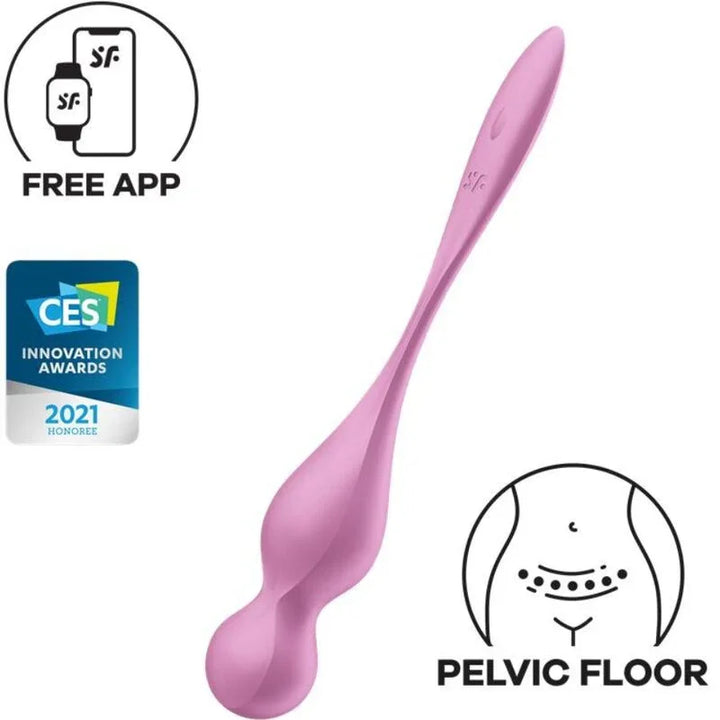 SATISFYER - LOVE BIRDS BOLAS KEGEL VIBRADORAS ROSA - Nuvica