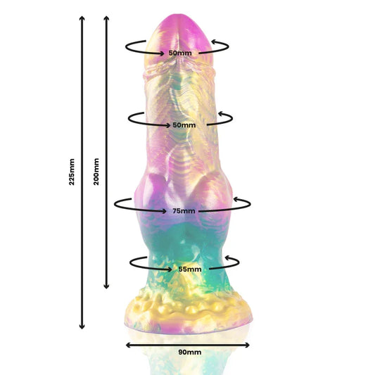 EPIC - IRIS DILDO CON TESTÍCULOS ARCOÍRIS DE PLACER - Nuvica