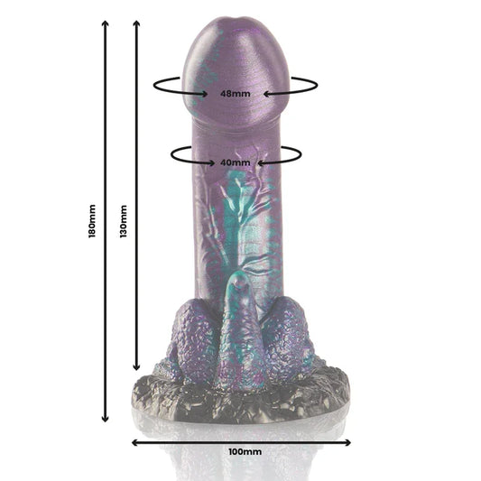 EPIC - BASILISK DILDO DOBLE PLACER ESCAMOSO TAMAÑO PEQUEÑO - Nuvica