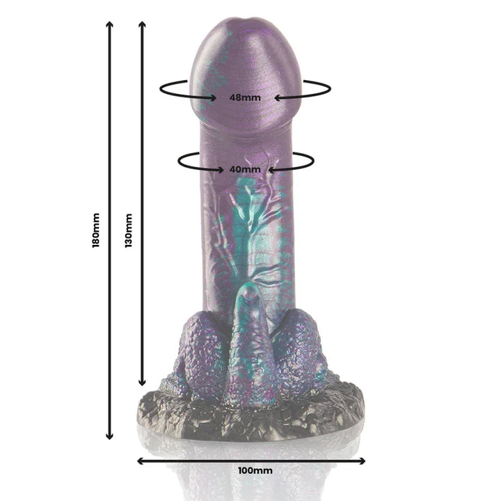 EPIC - BASILISK DILDO DOBLE PLACER ESCAMOSO TAMAÑO PEQUEÑO - Nuvica