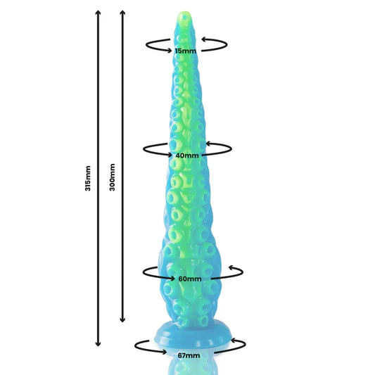 EPIC - SCYLLA DILDO TENTÁCULO FINO FLUORESCENTE TAMAÑO GRANDE - Nuvica