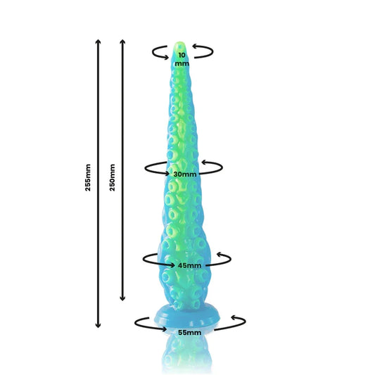 EPIC - SCYLLA DILDO TENTÁCULO FINO FLUORESCENTE TAMAÑO PEQUEÑO - Nuvica