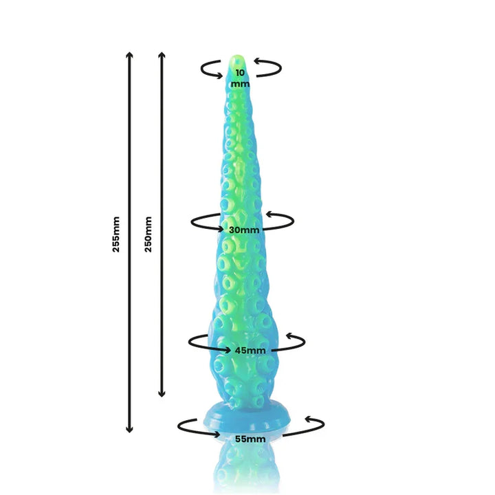 EPIC - SCYLLA DILDO TENTÁCULO FINO FLUORESCENTE TAMAÑO PEQUEÑO - Nuvica