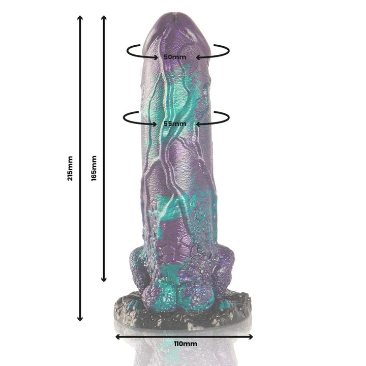 EPIC - BASILISK DILDO DOBLE PLACER ESCAMOSO TAMAÑO GRANDE - Nuvica