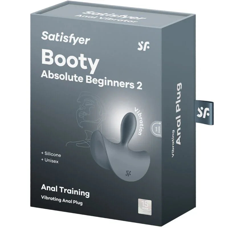 SATISFYER - BOOTY ABSOLUTE BEGINNERS 2 PLUG ANAL VIBRADOR UNISEX NEGRO - Nuvica