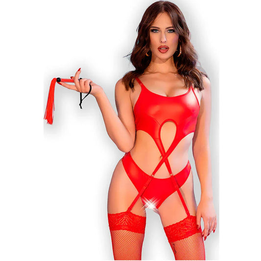 CHILIROSE - CR 4625 SET CUATRO PIEZAS CROTCHLESS NEGRO S - Nuvica