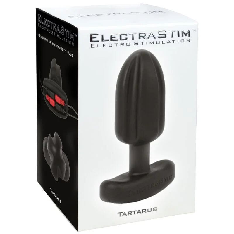 ELECTRASTIM - TARTARUS PLUG ANAL SILICONA QUADRIPOLAR NEGRO - Nuvica
